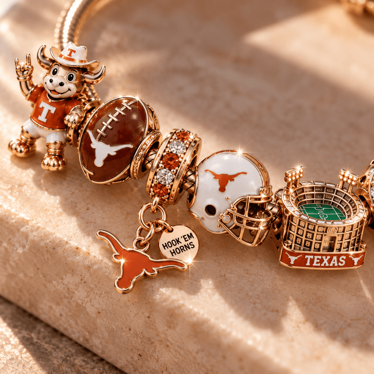 TLS Pink Gold Charm Bracelet Set PNPA