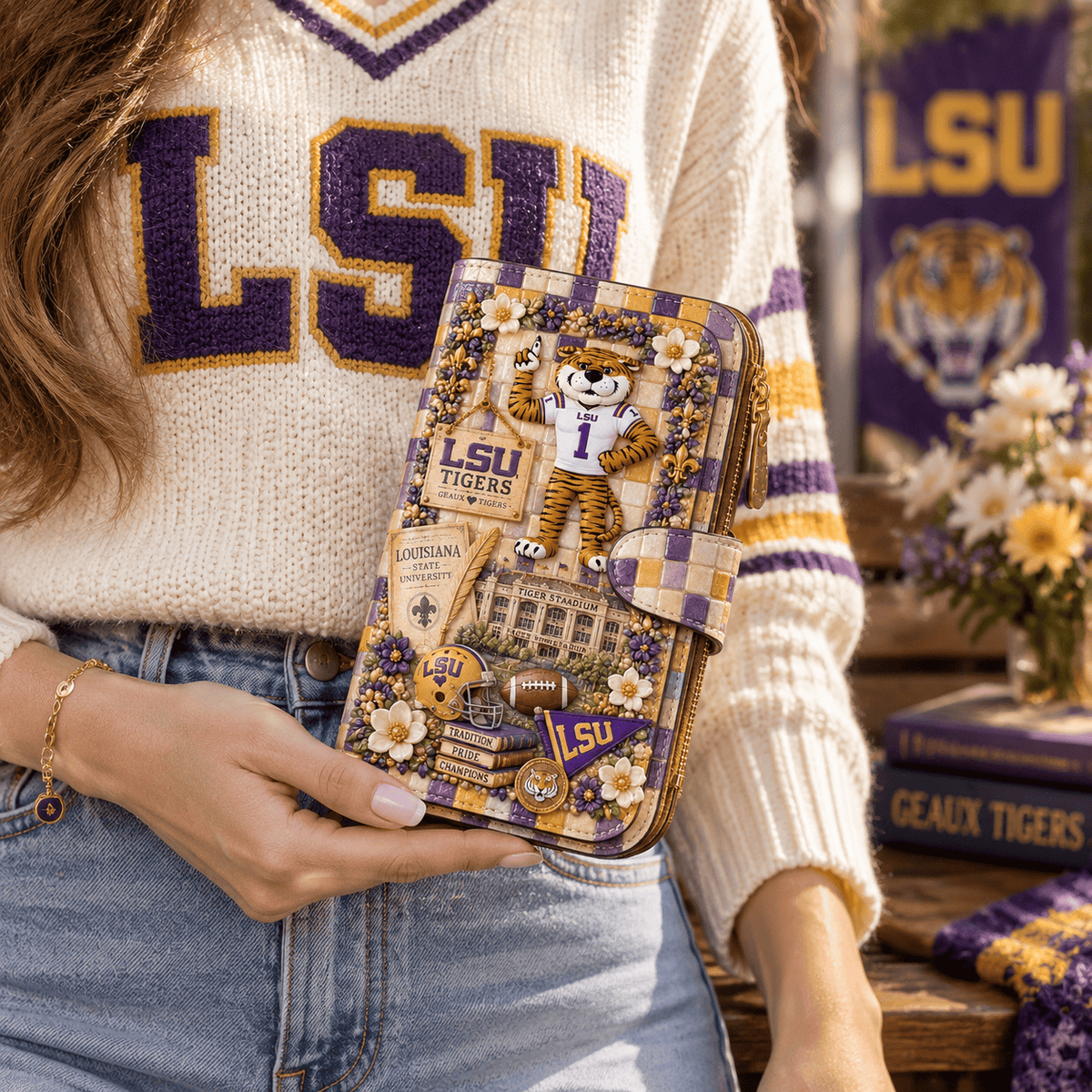 Premium LSU Embossed Wallet NPL