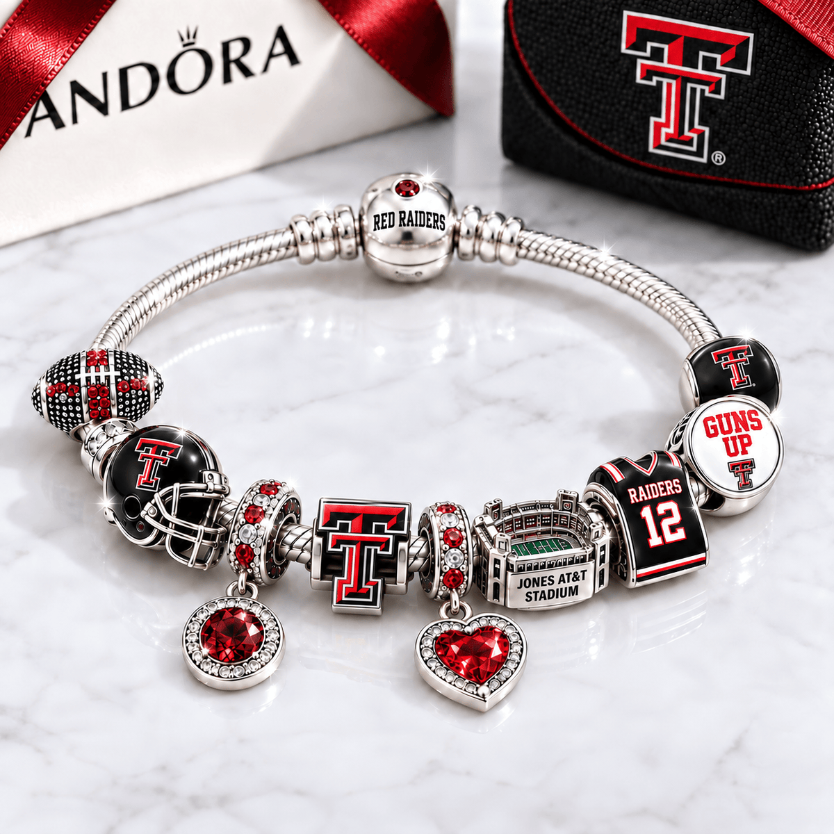 TTRR Silver Charm Bracelet Set BMD