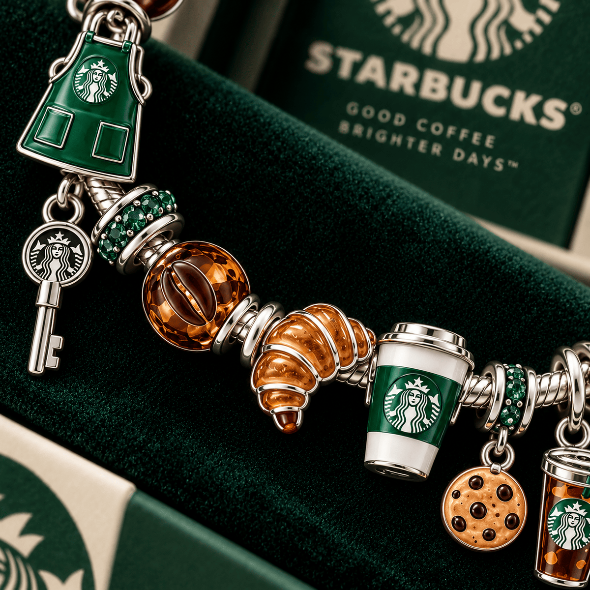 STBK Silver Charm Bracelet Set TTTT