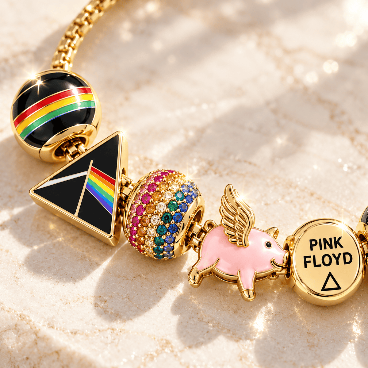 PKFL Gold Charm Bracelet Set BMD